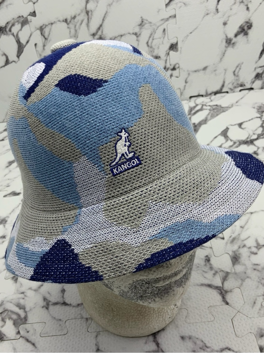 Men’s Kangol Navy | Sky Blue | White Joyful Collage Casual Hat NWT